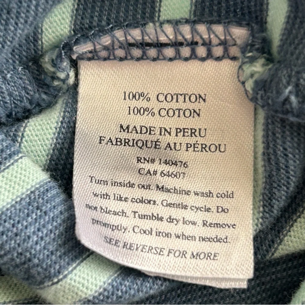 Faherty Blue and Light Blue Striped Polo